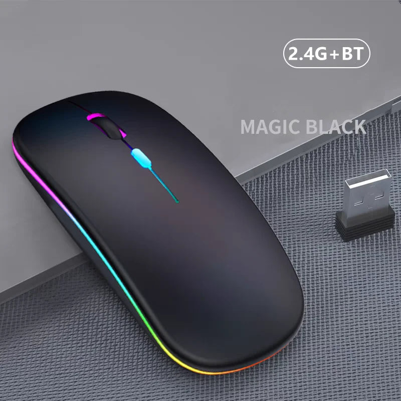 MissionFit Wireless Mouse Bluetooth 2.4GHz Dual Mode RGB Silent Wireless Mouse PRIMED