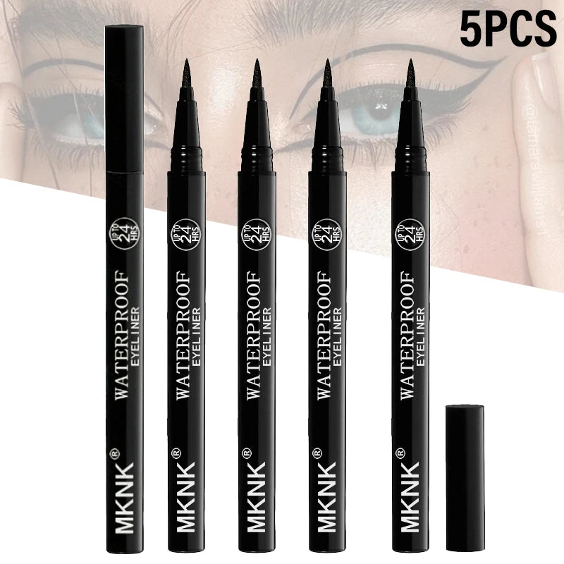 Waterproof Liquid Eyeliner Pen – Fine Tip, Quick Dry Black