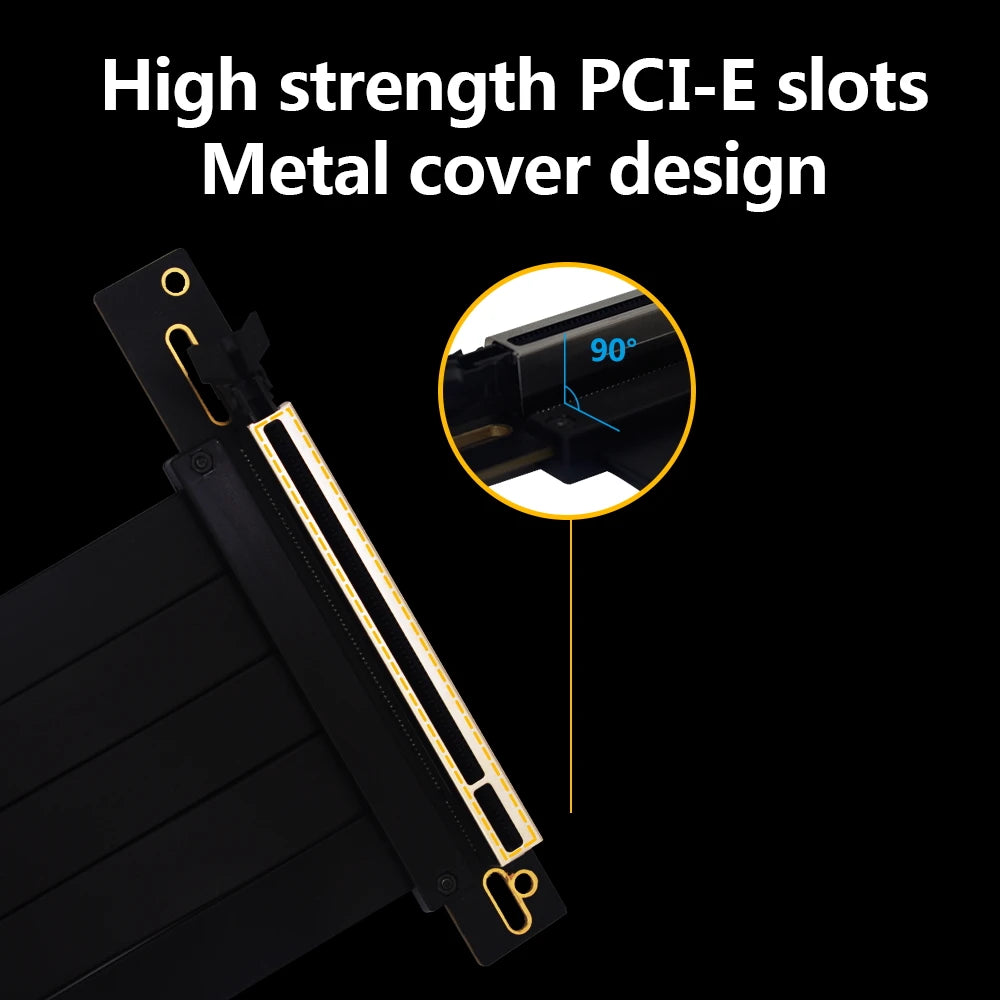 TISHRIC PCIe 4.0/3.0 x16 GPU Extension Cable 20–60cm PCIe Riser Cable PRIMED