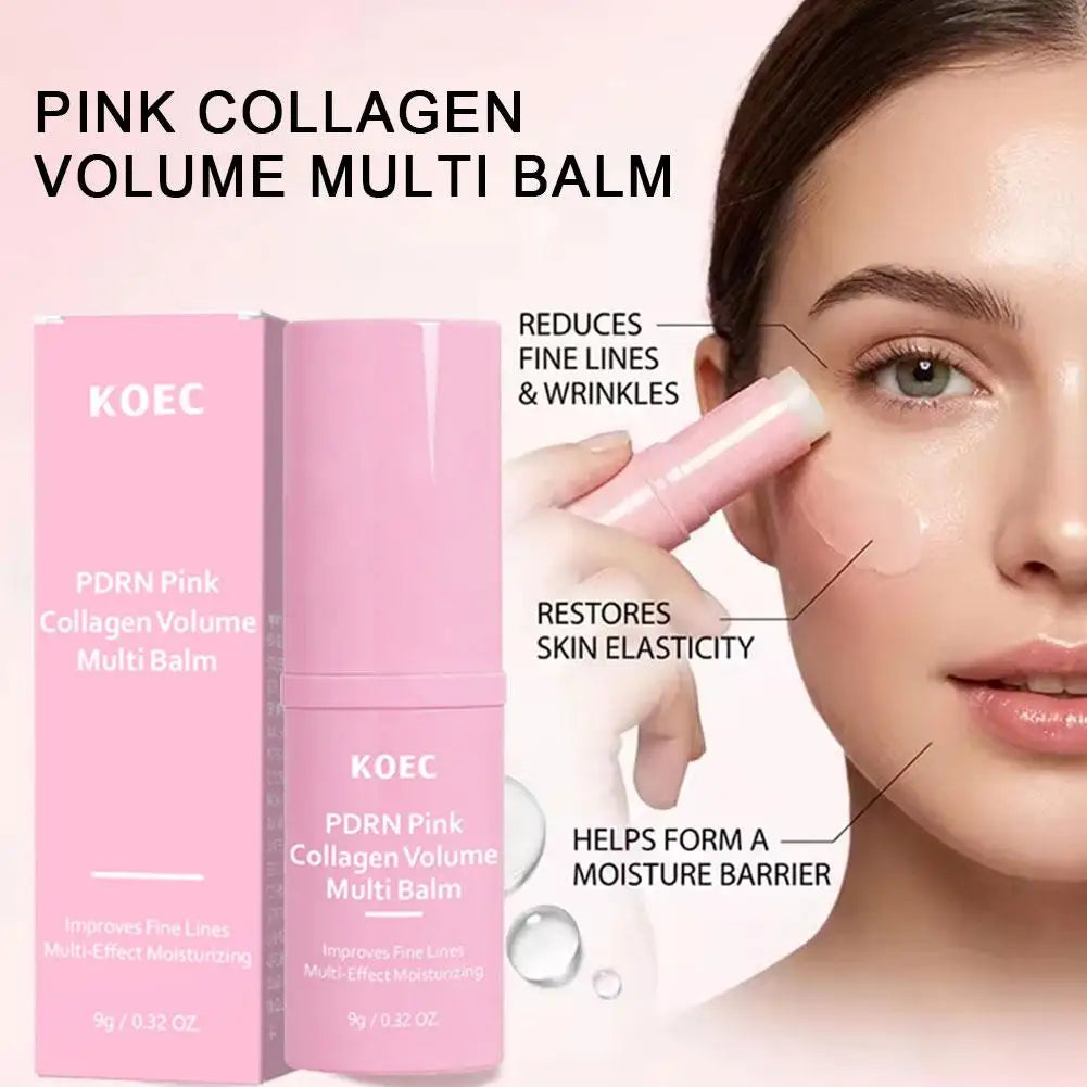 PDRN Pink Collagen Multi Balm – Face, Neck & Lip Moisture Collagen Balm Stick PRIMED