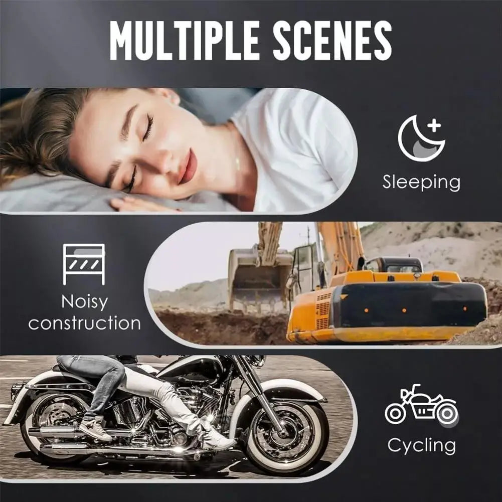Silicone Noise Reduction Earplugs – Motorcycle & Sleep Use