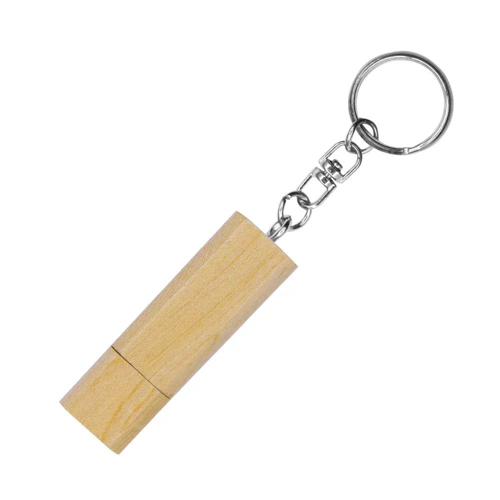 Round Wooden USB Flash Drive 8–64GB | Elegant Gift Box Wooden USB Flash Drive PRIMED 8 GB Maple
