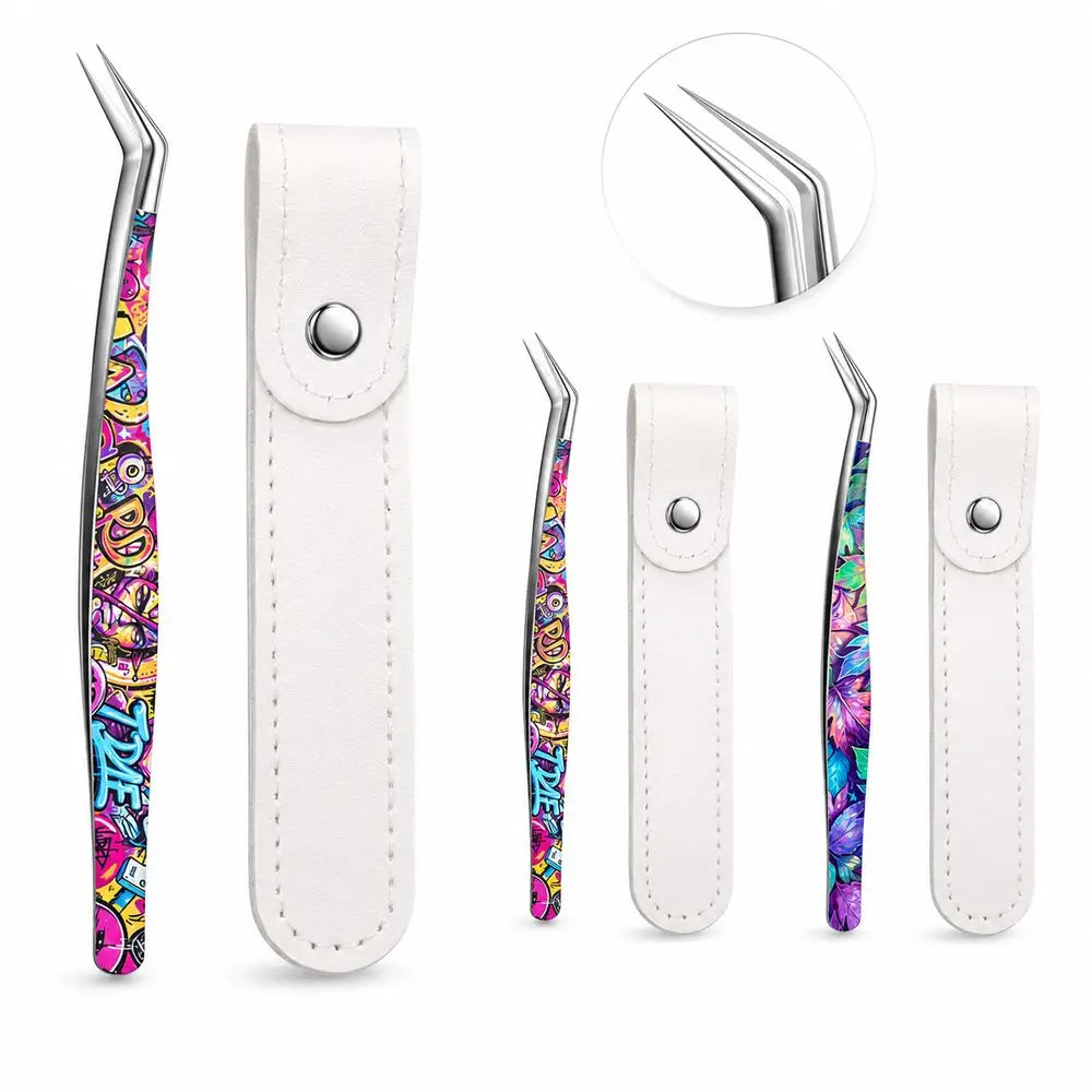 Curved Precision Tweezers – Stainless Steel Lash & Craft Tool Precision Tweezers PRIMED