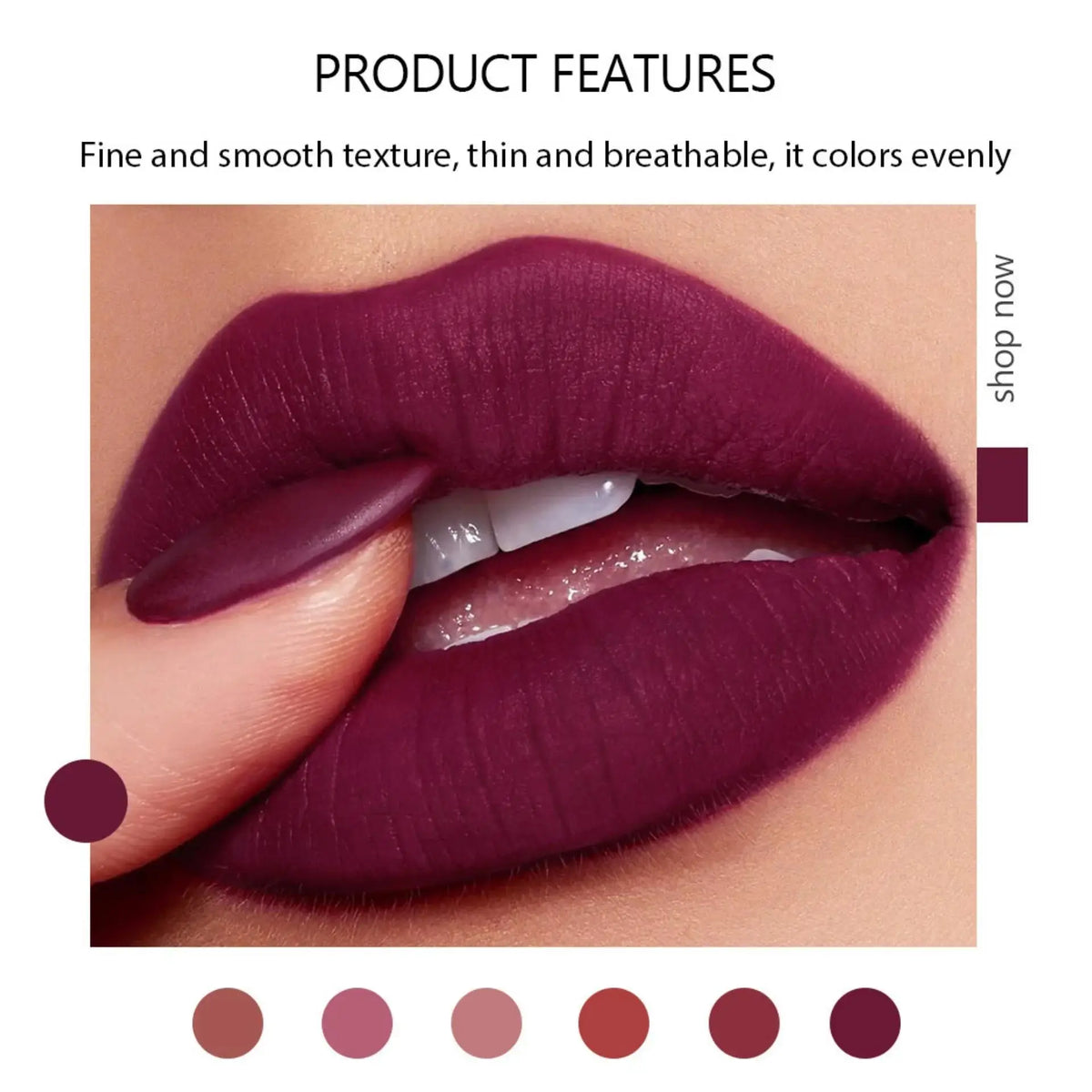 Handaiyan 6-Pc Matte Velvet Nude Lipstick Set – Waterproof Lipstick Set PRIMED