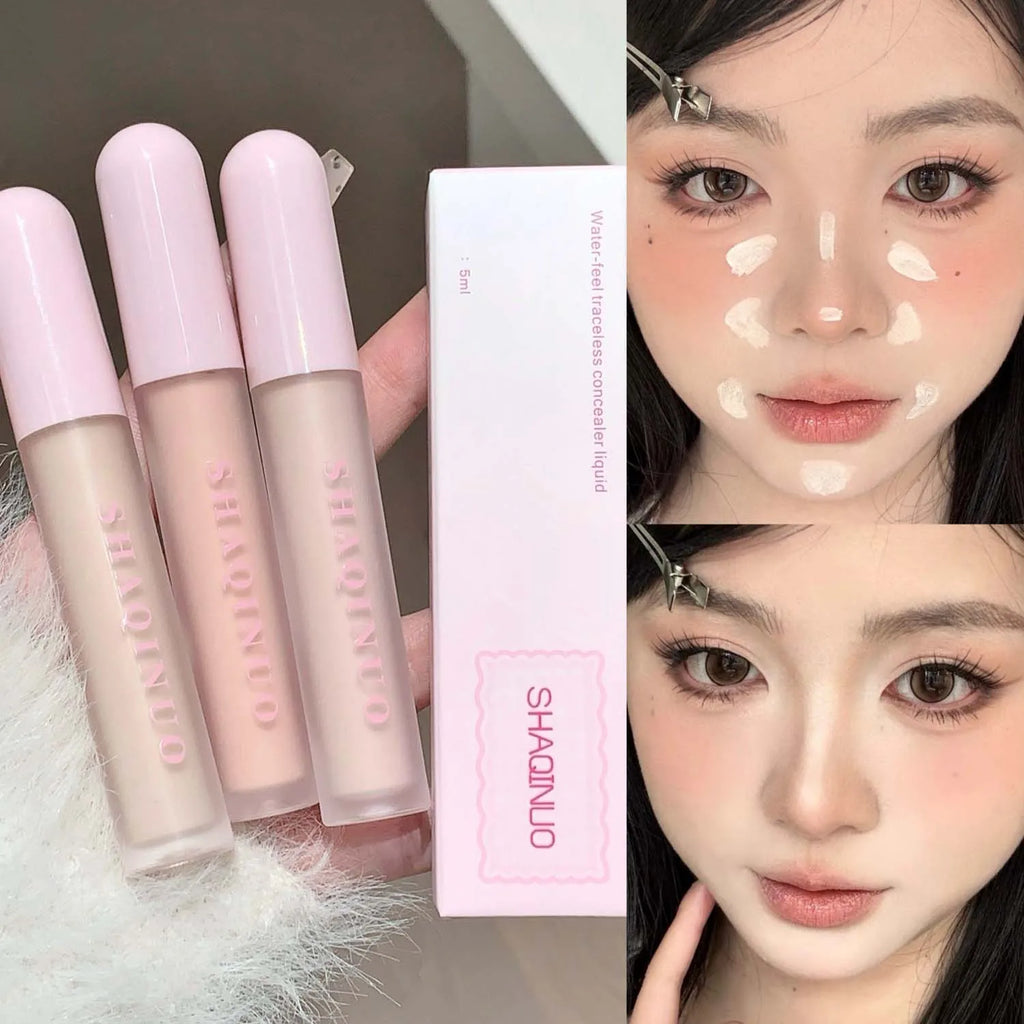 SHAQINUO Liquid Concealer – Full Coverage Waterproof, 3 Shades Liquid Concealer PRIMED