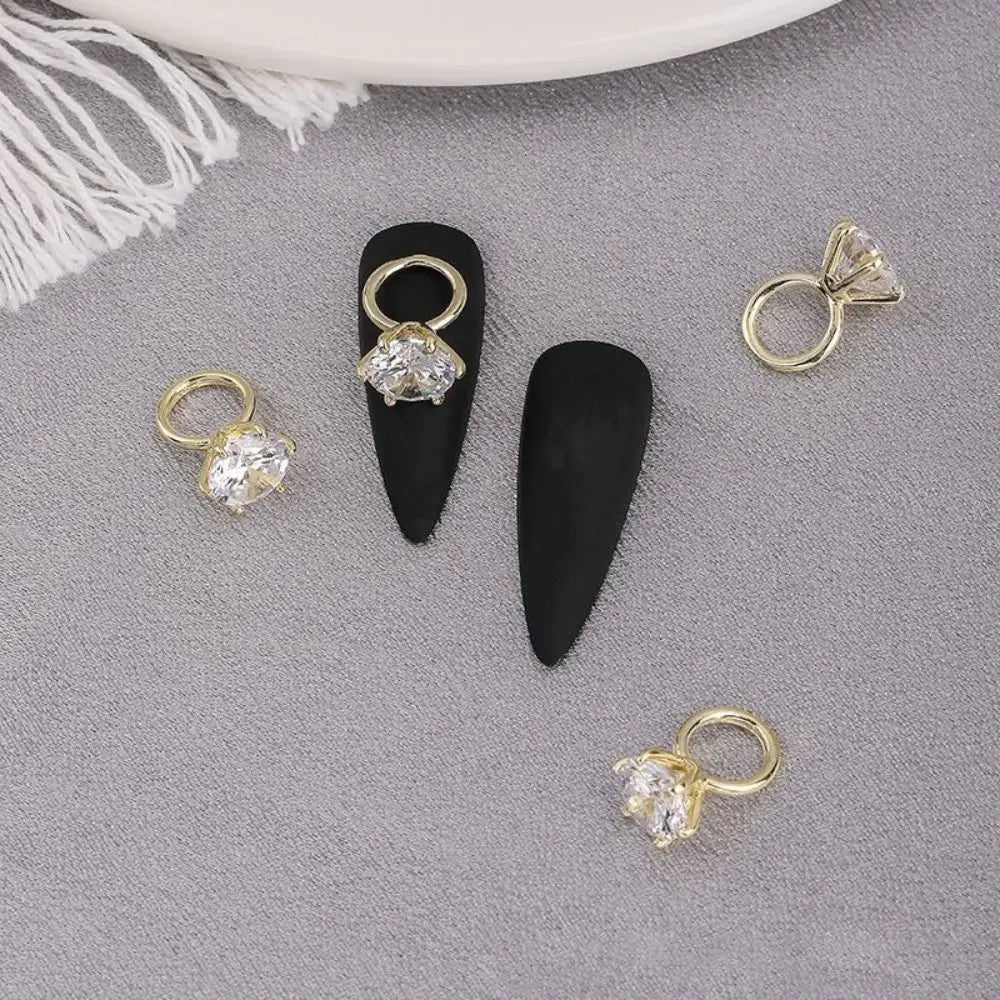 3D Zircon Nail Art Rhinestones – Diamond Manicure Charms 5pc Nail Art Rhinestones PRIMED