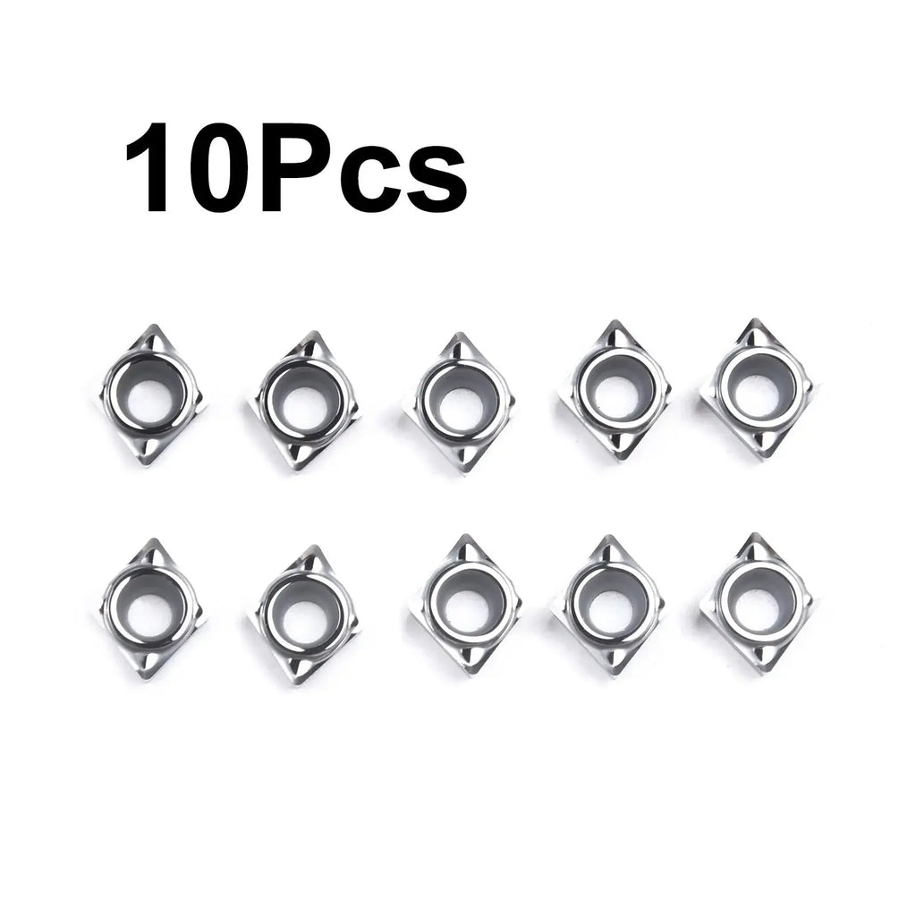 10-Pack CCGT060202-AK Carbide Turning Inserts for Aluminum Carbide Turning Inserts PRIMED