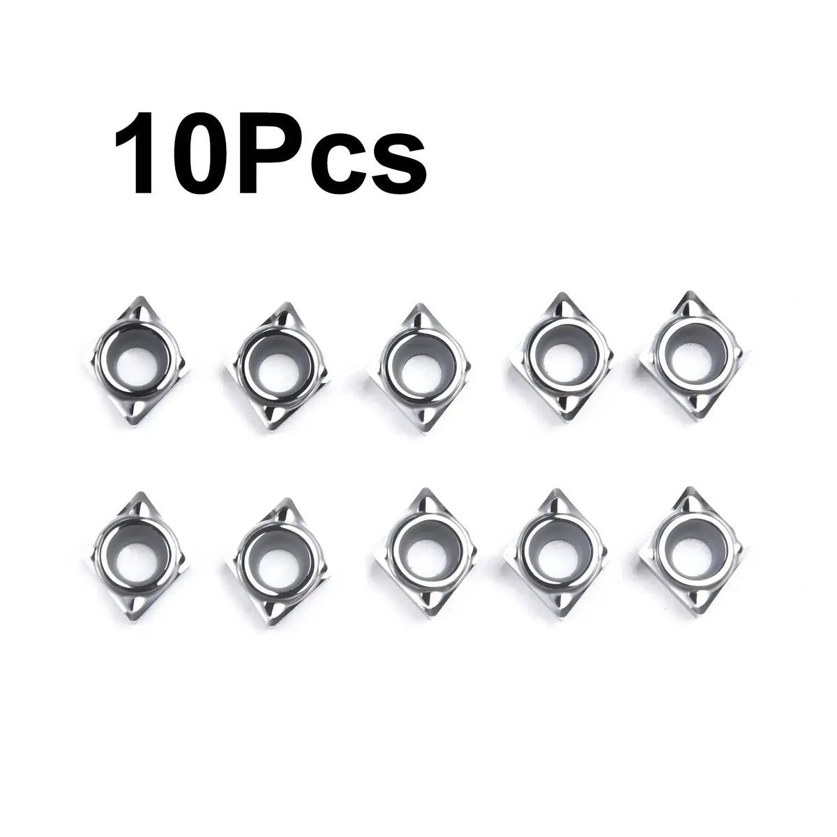 10-Pack CCGT060202-AK Carbide Turning Inserts for Aluminum Carbide Turning Inserts PRIMED