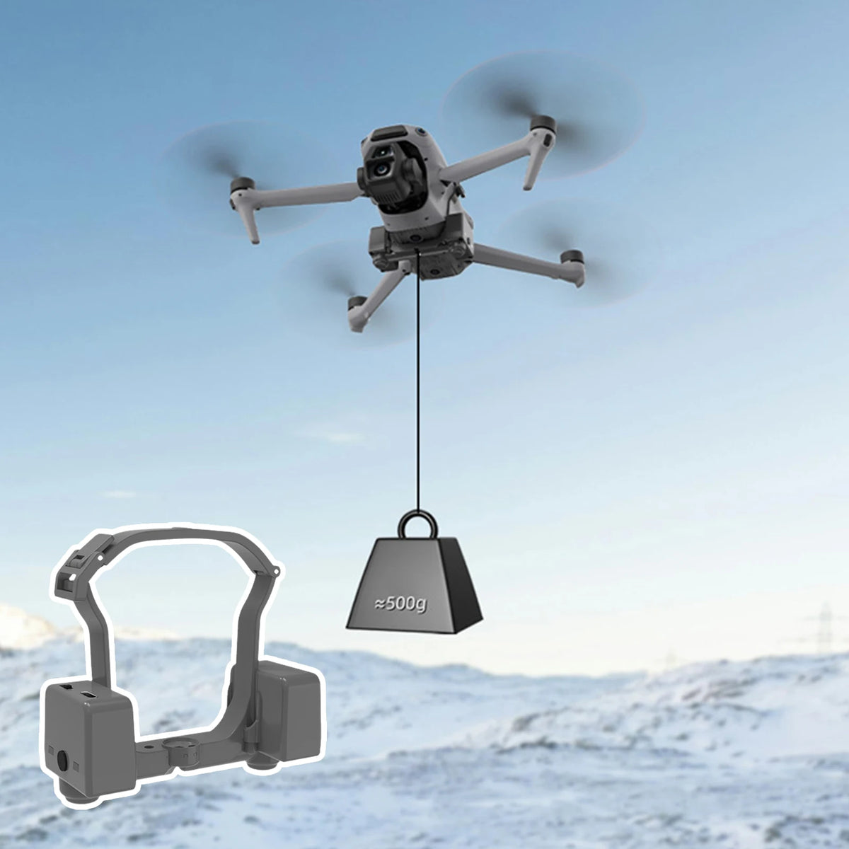 DJI Air 3/3S Drone Airdrop Thrower – 500g Payload Drop Drone Airdrop Thrower PRIMED