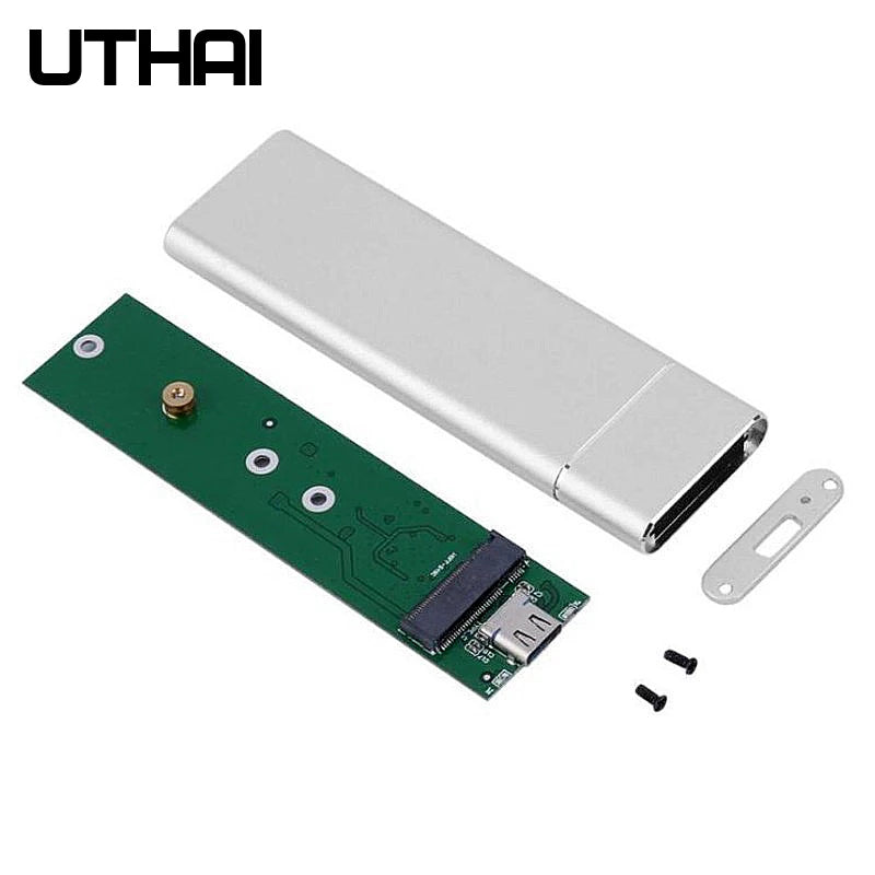 UTHAI T24 M.2 NGFF SSD Enclosure USB 3.1 Type-C Aluminum Case SSD Enclosure PRIMED