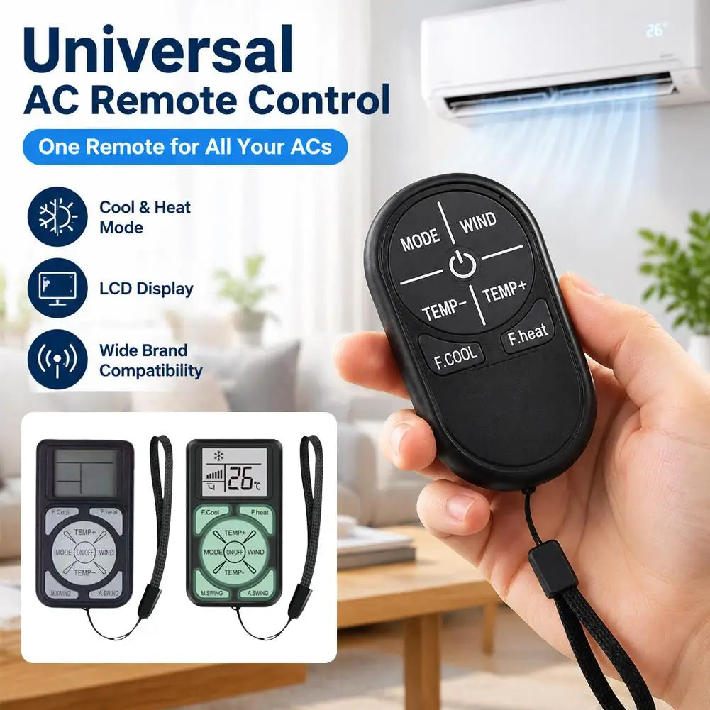 Universal AC Remote Control Q58 LCD 1000-in-1 IR Transmitter