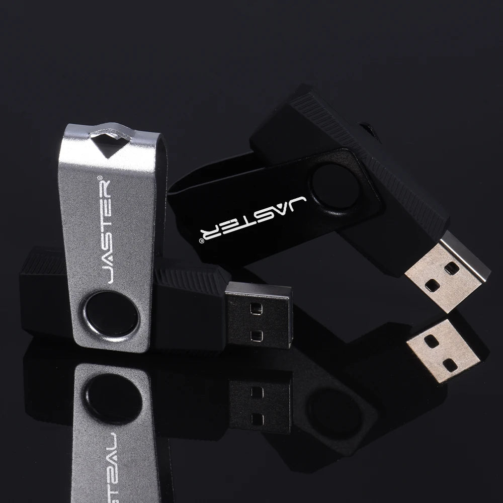 JASTER Rotatable USB Flash Drive 16–128GB + Free Keychain USB Flash Drive PRIMED