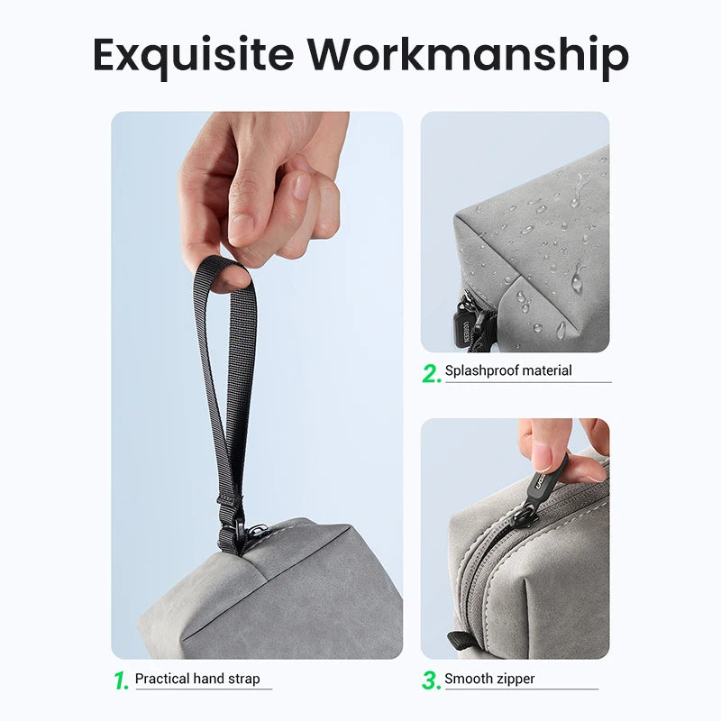 UGREEN Leather Digital Organizer Bag – Cables & Accessories Digital Accessories Organizer PRIMED