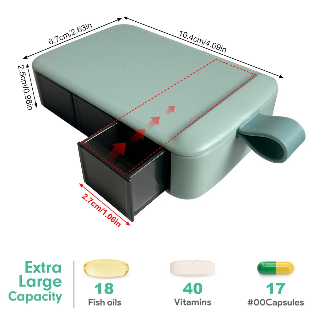 3-Compartment Pill Organizer with Timer | Travel Pill Box Pill Organizer PRIMED