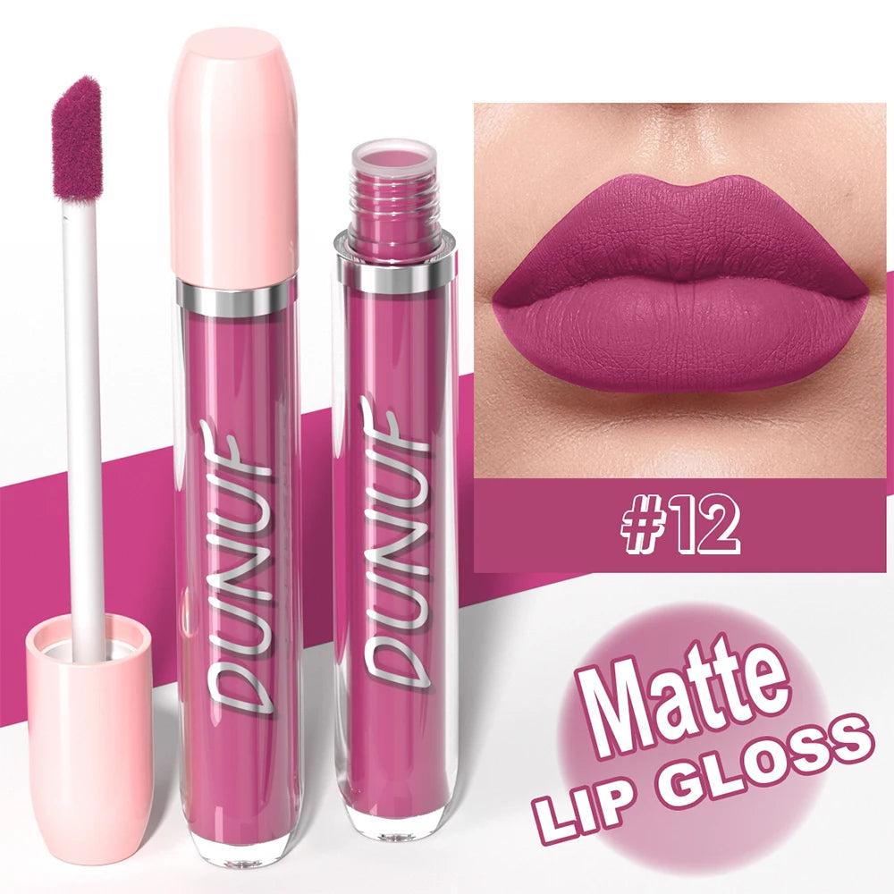 Velvet Matte Liquid Lip Gloss 25 Colors – Waterproof & Long-Lasting