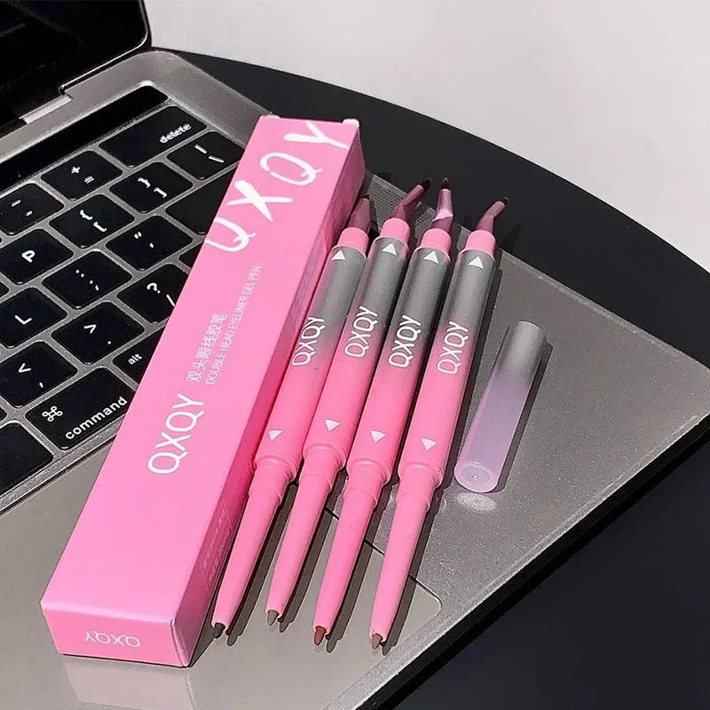 2-in-1 Eyebrow & Eyeliner Gel Pen | Waterproof, Smudge-Proof Eyeliner Gel Pen PRIMED