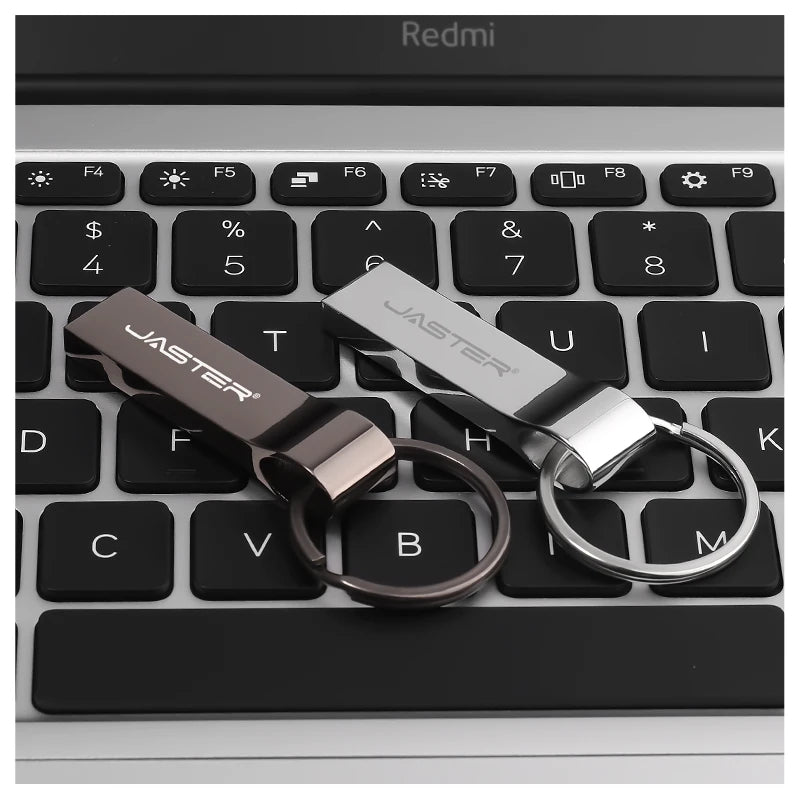 Custom Logo USB Flash Drive 16–128GB Mini Metal Key Ring Gift USB Flash Drive PRIMED