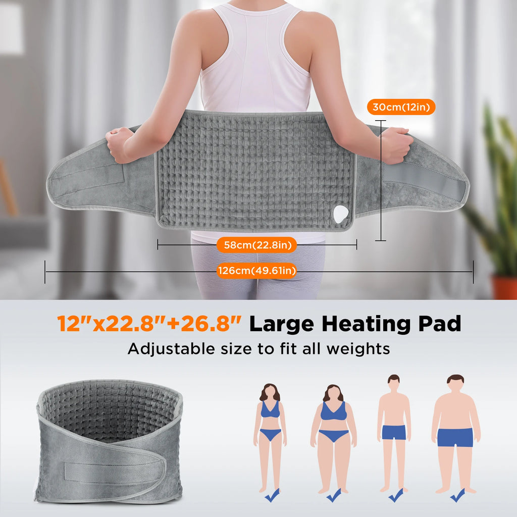 Hailicare Electric Heating Pad – 9-Level Waist & Back Warmer Electric Heating Pad PRIMED