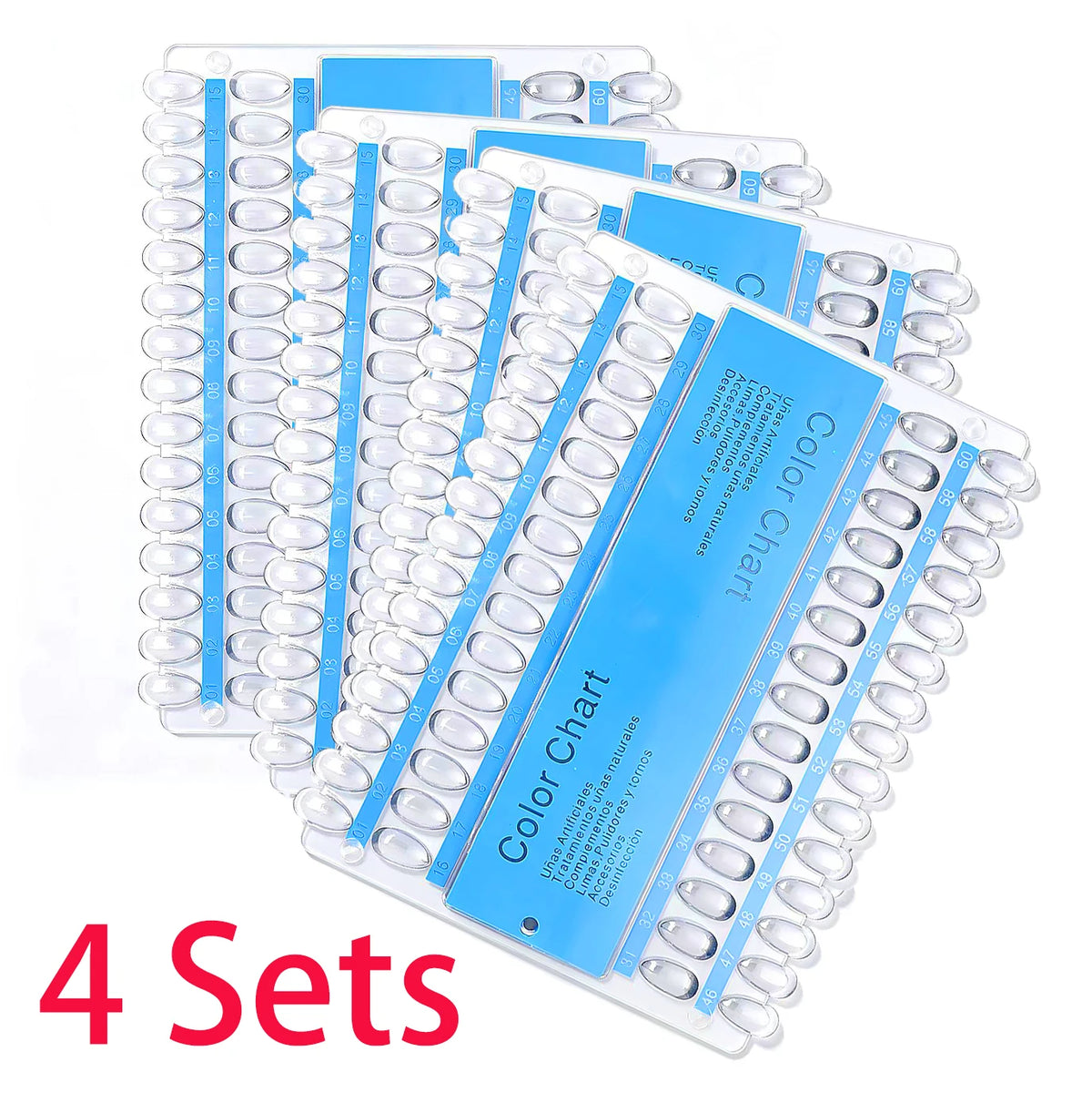 60-Tip Nail Art Color Display Card | Polish Swatch Board