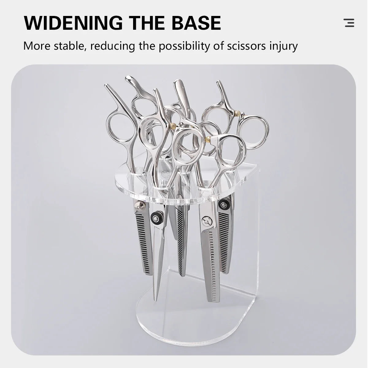 Acrylic Scissors Rack – Barber Holder for Shears & Clippers