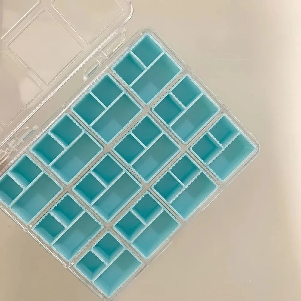Transparent 36-Grid Nail Art Storage Box | Candy Colors