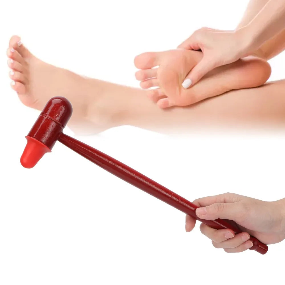 Wooden Handle Massage Hammer – Ergonomic Rubber Head Massager