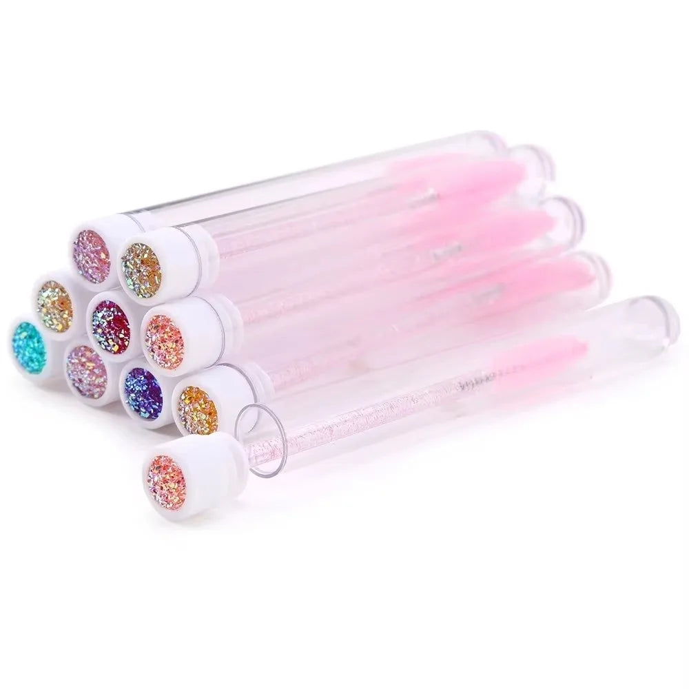 Reusable Sparkling Mascara Wand & Eyelash Brush in Tube Case