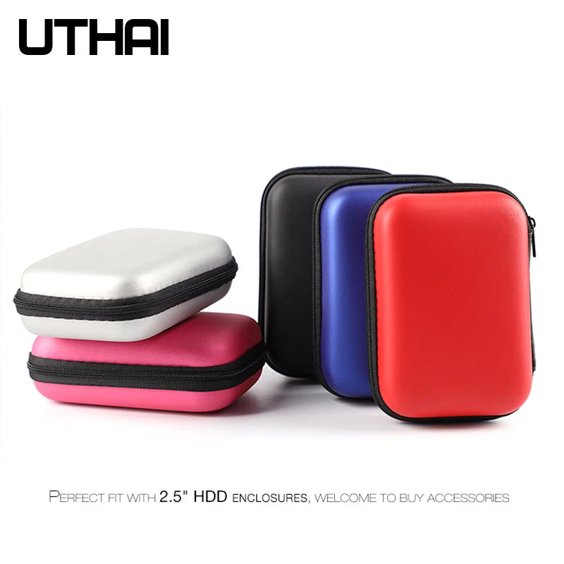 UTHAI 2.5" HDD Carrying Case – EVA Hard Drive Storage Bag HDD Carrying Case PRIMED