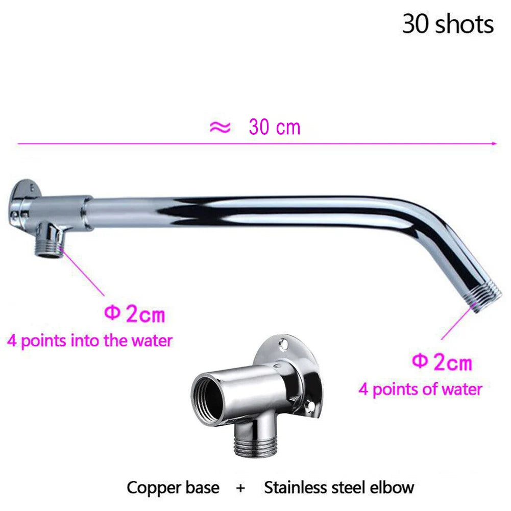 Stainless Steel Shower Arm Extension – Wall Mount Chrome