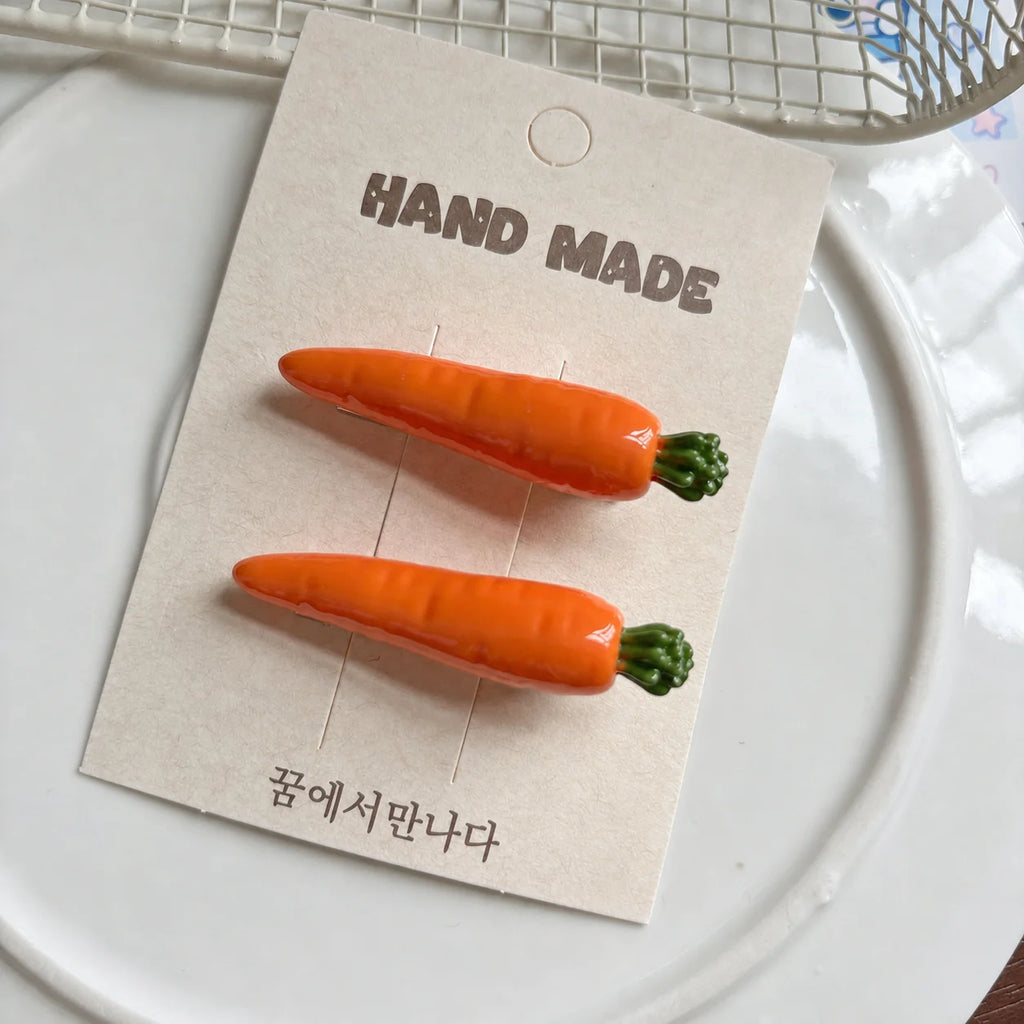 Handmade Resin Vegetable BB Hair Clip – Novelty Accessory Novelty Hair Clip PRIMED