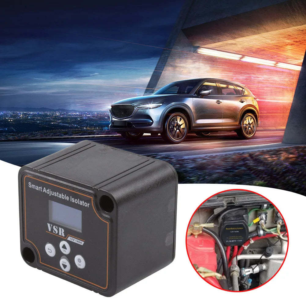 12V 140A Dual Battery Isolator VSR LCD | Split Charge Relay Battery Isolator Relay PRIMED