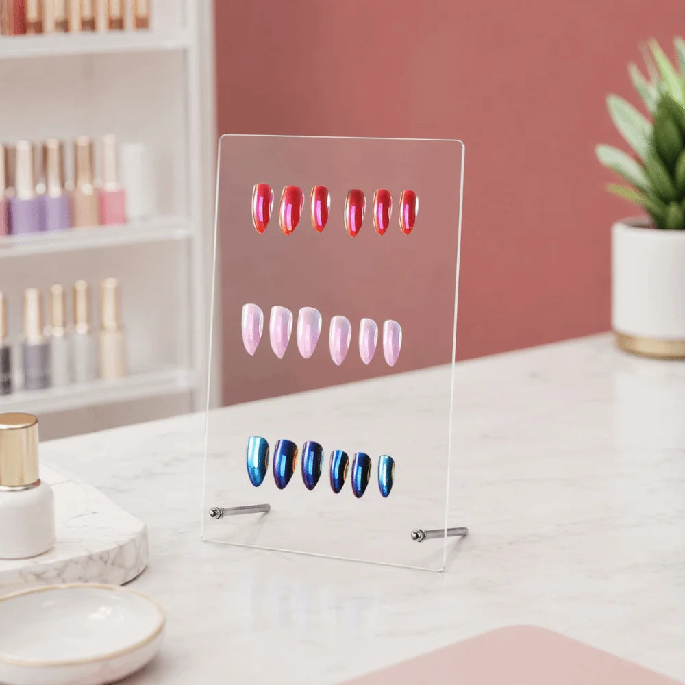 Clear Acrylic Nail Art Display Stand – Salon Color Rack