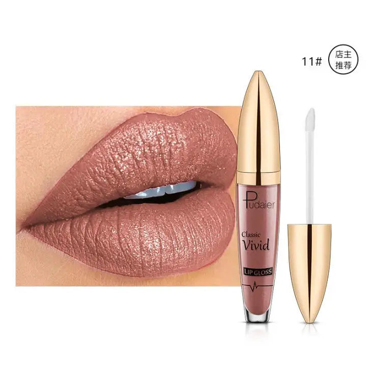 Pudaier 18-Color Matte Glitter Liquid Lipstick Set – Waterproof