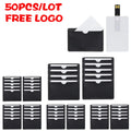Custom Logo USB Flash Drives Bulk 4G–128G | Wedding Gifts USB Flash Drive PRIMED 128 GB P005 50PCS H CN