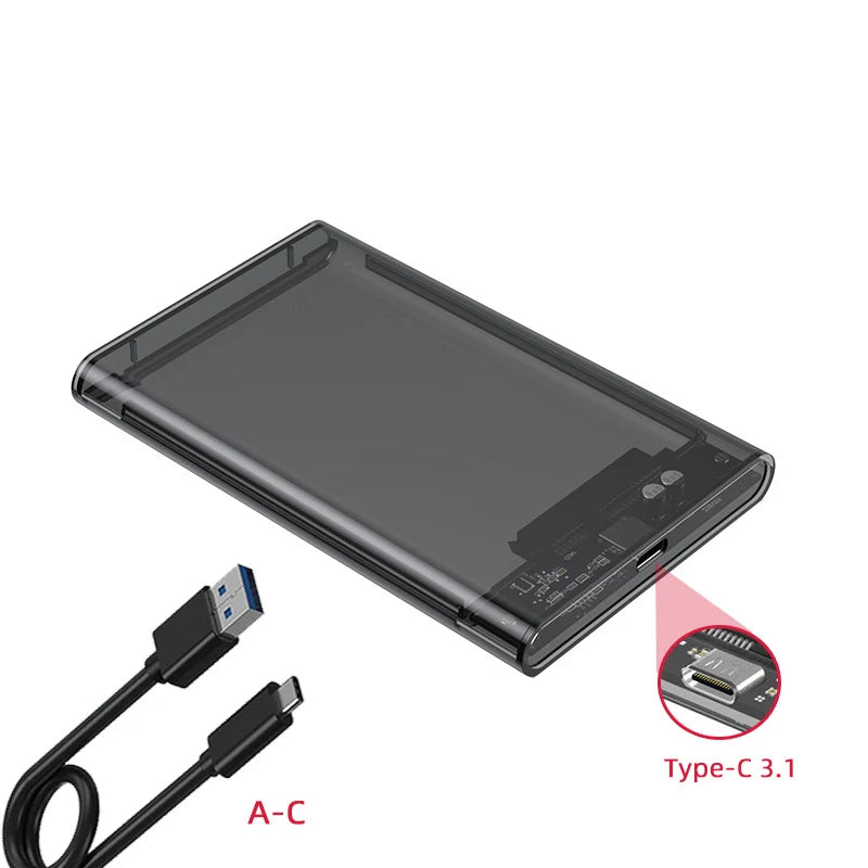 UTHAI TM05 USB 3.1 Type-C 2.5" Transparent HDD Enclosure