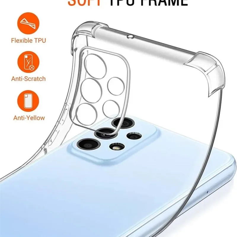 Thick Air-Bag Clear Case for Samsung Galaxy A & M Series Phone Case Cover PRIMED