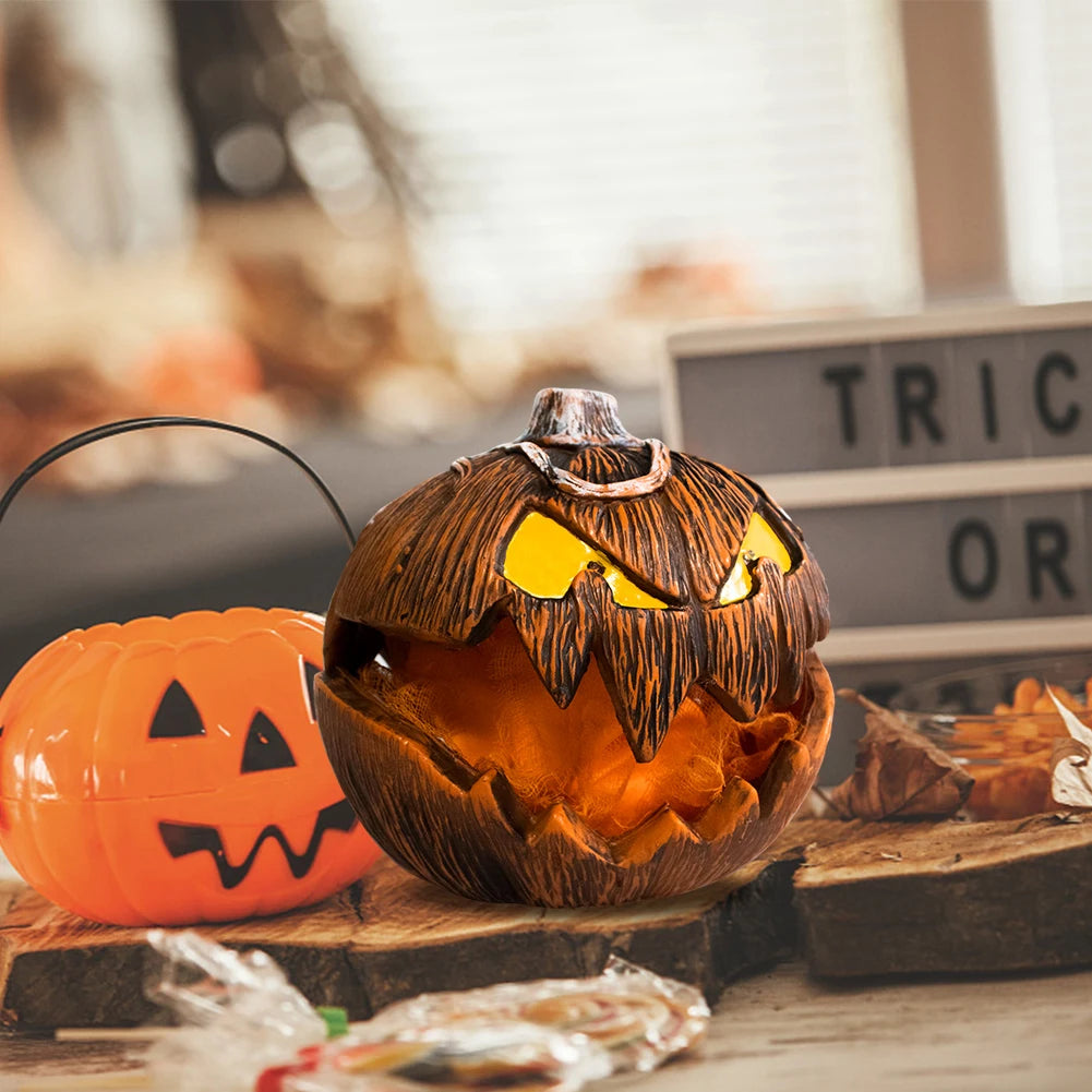 Animated Halloween Pumpkin – Sound Activated Light-Up Eyes Halloween Prop Decoration PRIMED
