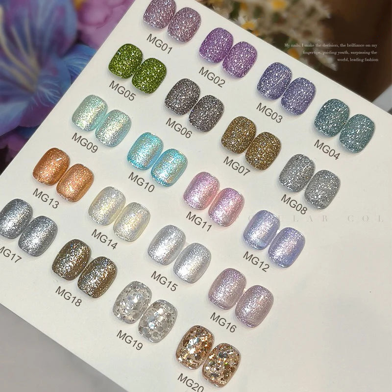 Diamond Glitter Gel Polish – Holographic UV LED Nail Gel 15ml