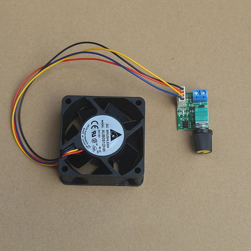 DC 12V PWM Fan Speed Controller 5V 25KHz 4-Pin with Switch PWM Fan Controller PRIMED