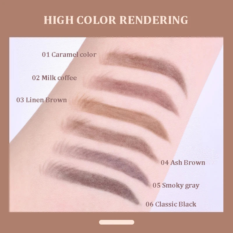 1.5mm Ultra Fine Waterproof Eyebrow Pencil with Brush – 6 Shades Eyebrow Pencil PRIMED