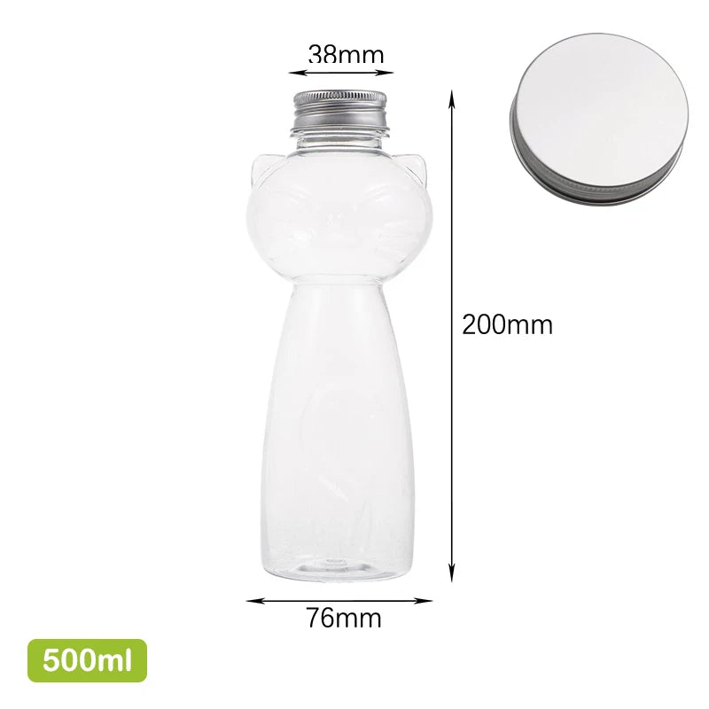 Transparent PET Juice Bottle Sealed Cap 350ml 500ml | Cold Drinks