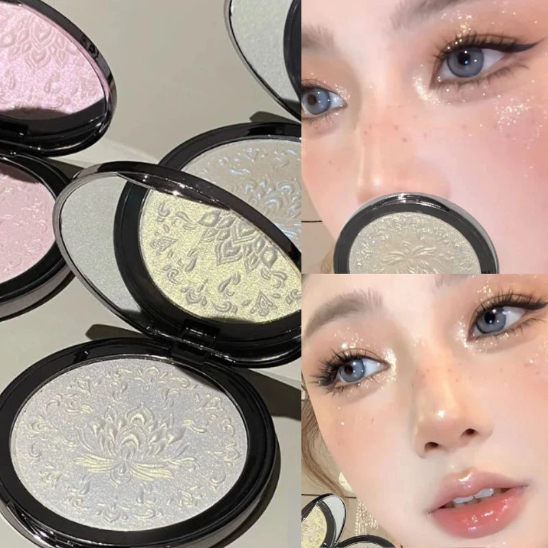 Diamond Glitter Highlighter Palette – Shimmer Eyeshadow Powder Highlighter Palette PRIMED
