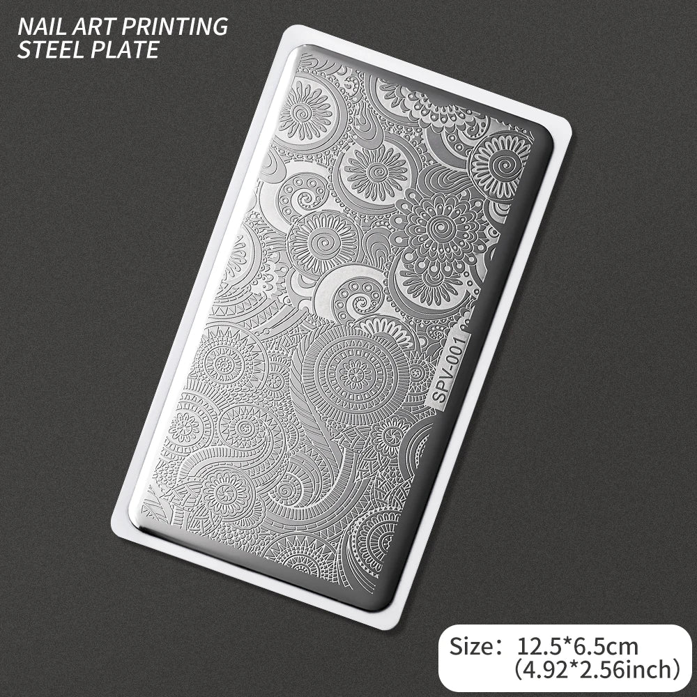 Nail Art Stamping Plate – Waves, Florals & Animal Designs Nail Stamping Plate PRIMED