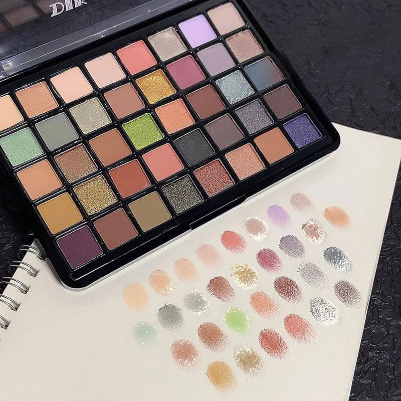 DIKALU 40-Color Eyeshadow Palette – Matte, Shimmer & Glitter Eyeshadow Palette PRIMED