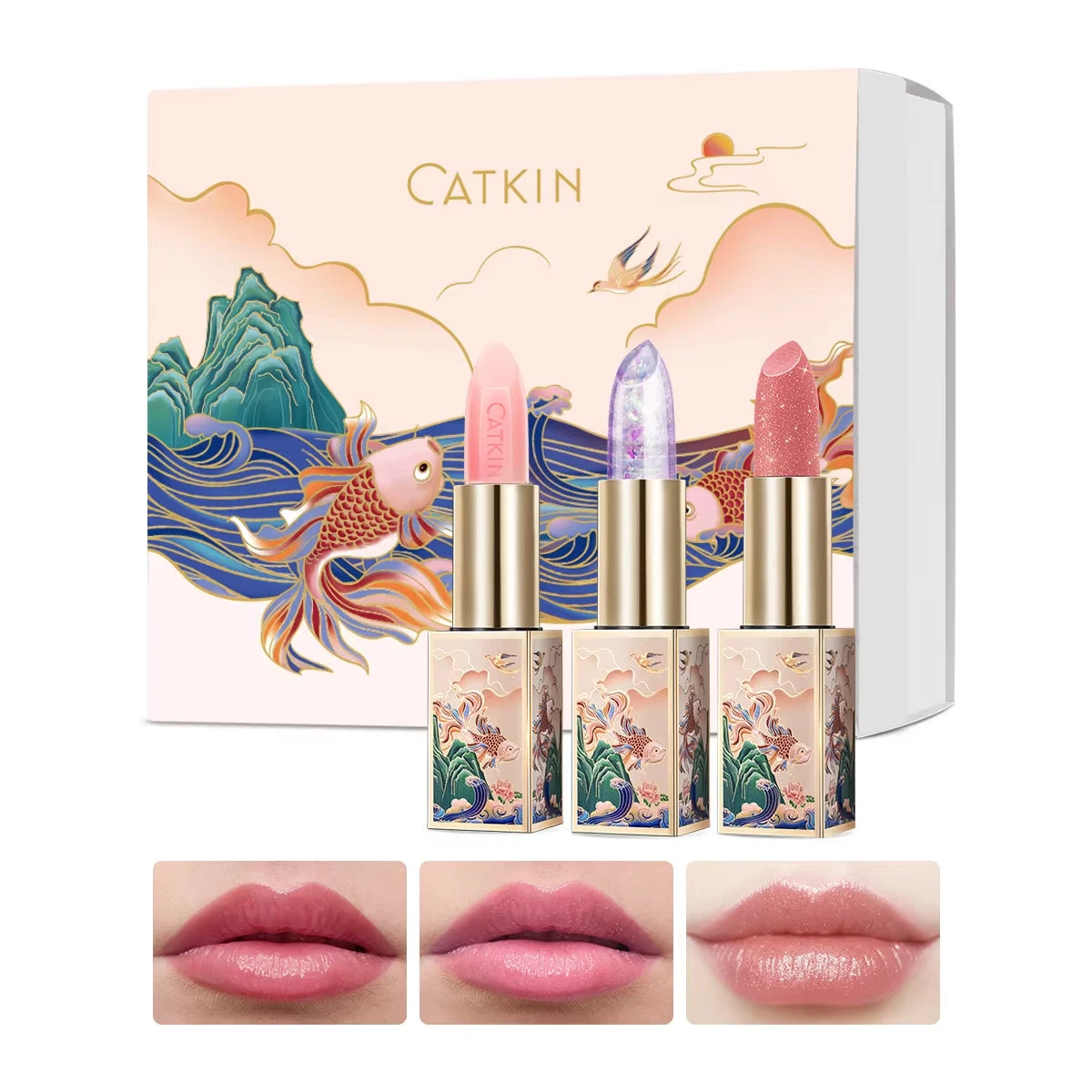 CATKIN Moonlight Colour-Changing Lip Balm Set of 3 | pH Glow Colour-Changing Lip Balm PRIMED C01 C07 C10