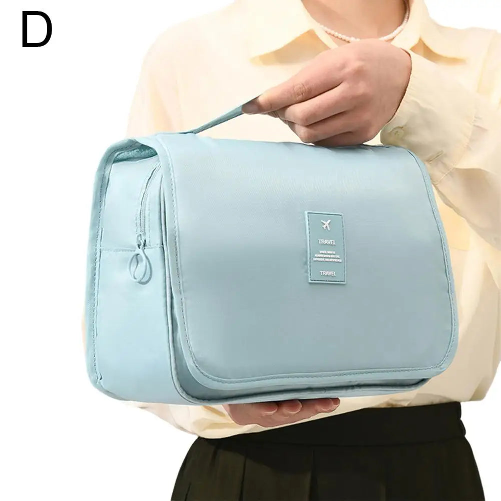 Travel Makeup Bag with Hook – Waterproof Toiletry Organizer
