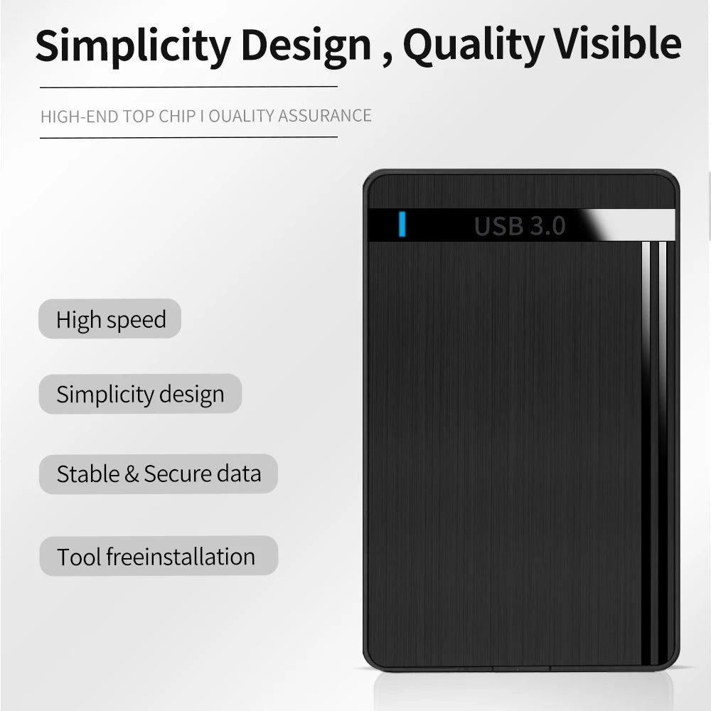 TISHRIC 2.5" SATA to USB 3.0 External Hard Drive Enclosure 10TB Hard Drive Enclosure PRIMED