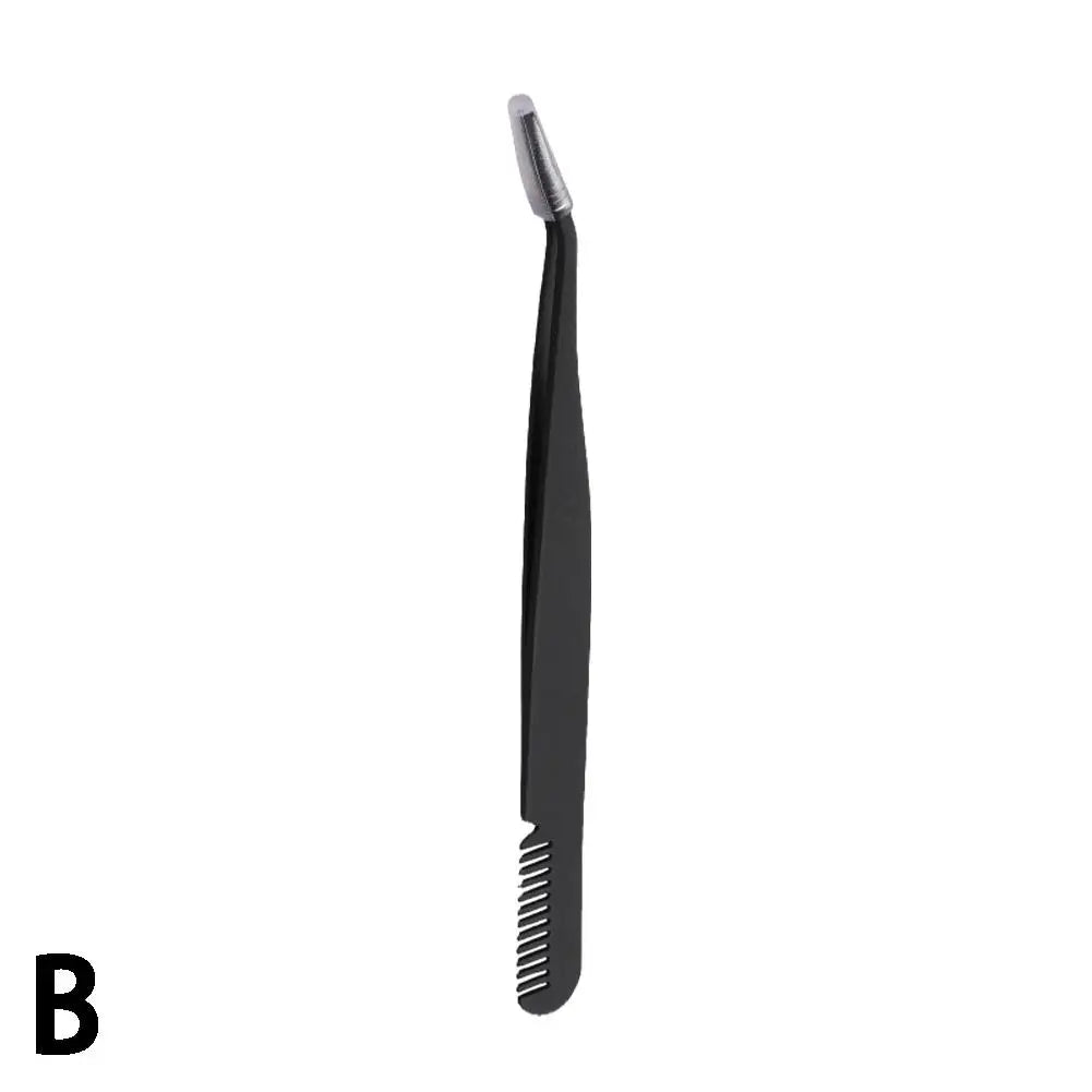 Stainless Steel Eyelash Extension Tweezers Curved & Straight
