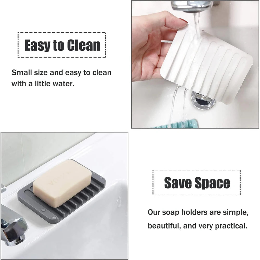 Silicone Sponge & Soap Holder – Self-Draining Waterfall Dish Soap Sponge Holder PRIMED
