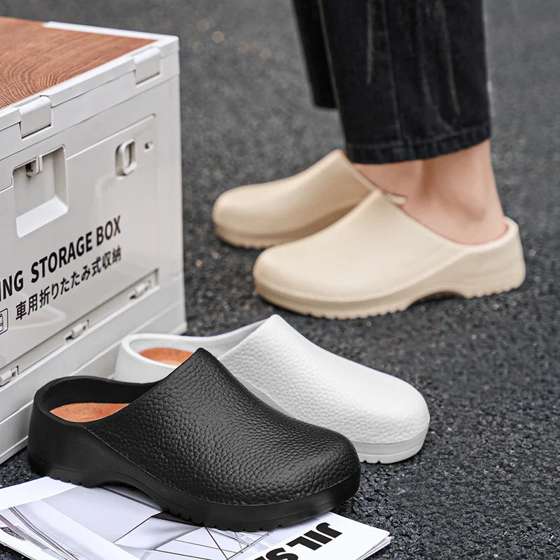 Non-Slip Waterproof Chef Clogs – Lightweight Kitchen Work Shoes Kitchen Safety Clogs PRIMED